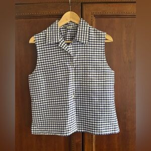 John Paul Richard blue Gingham Button Down Shirt